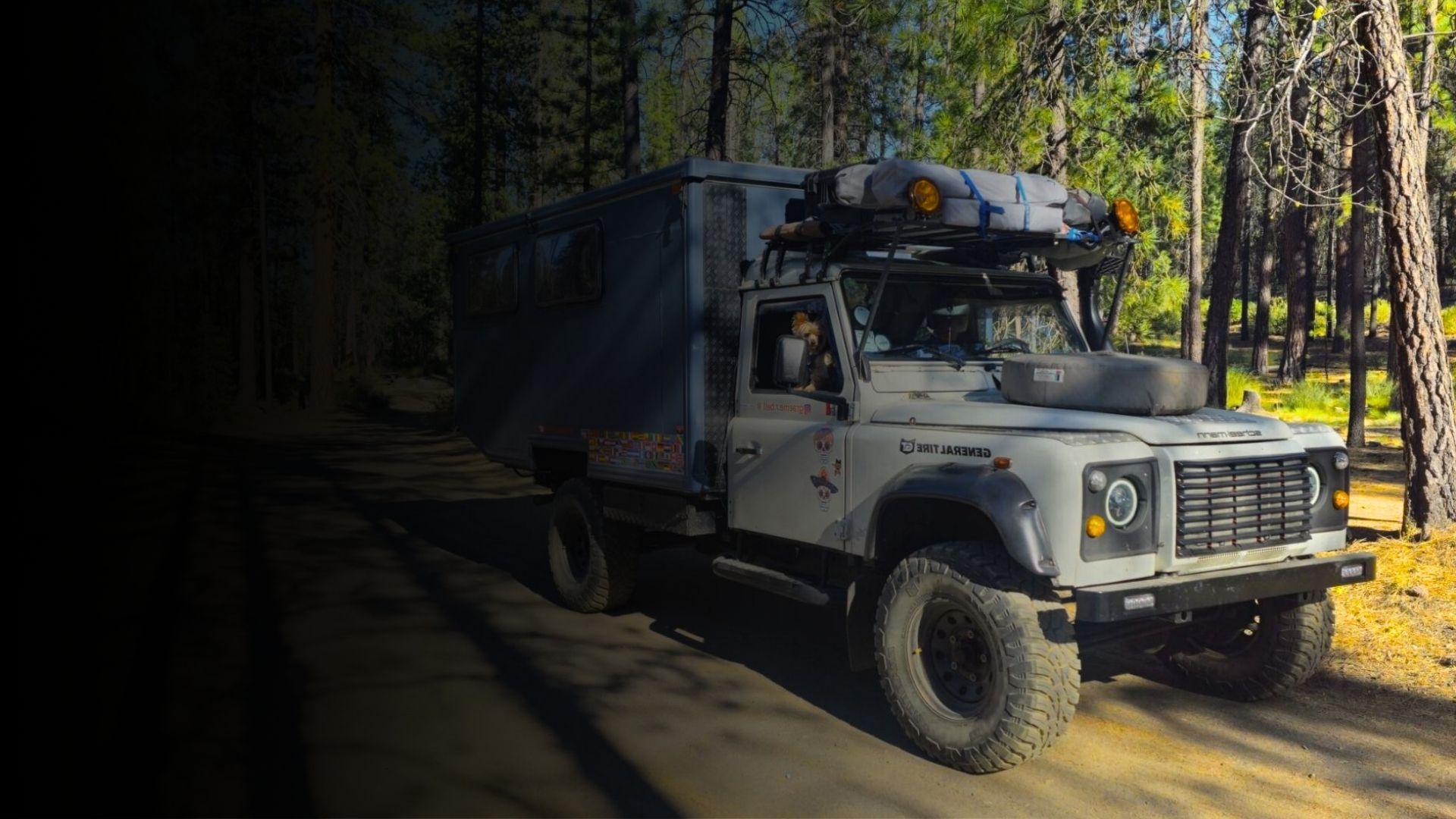 Land Rover Defender overlanding with Nimbus oleo-pneumatic suspension