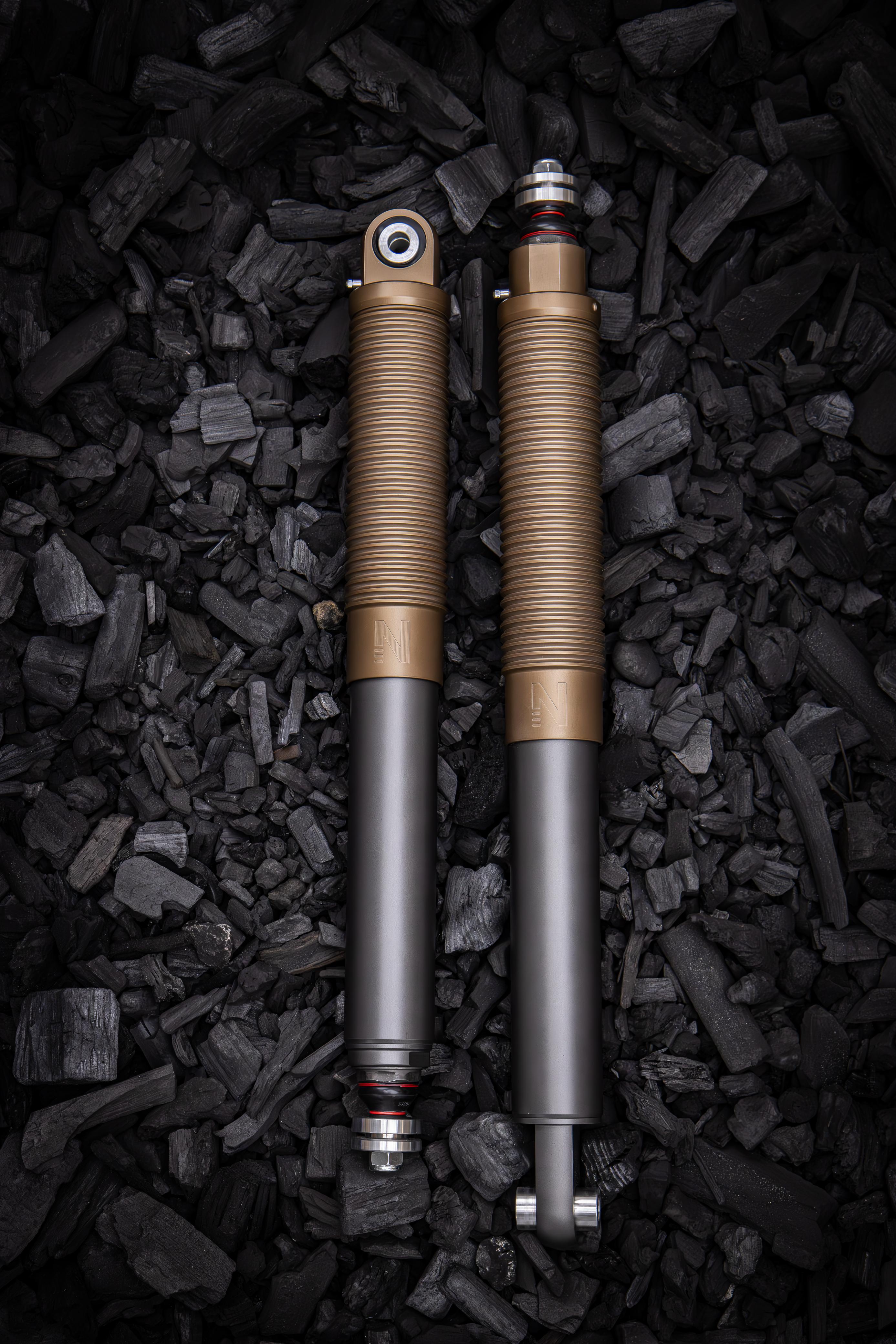 Nimbus Erebus and Goliath V2 suspension units side by side