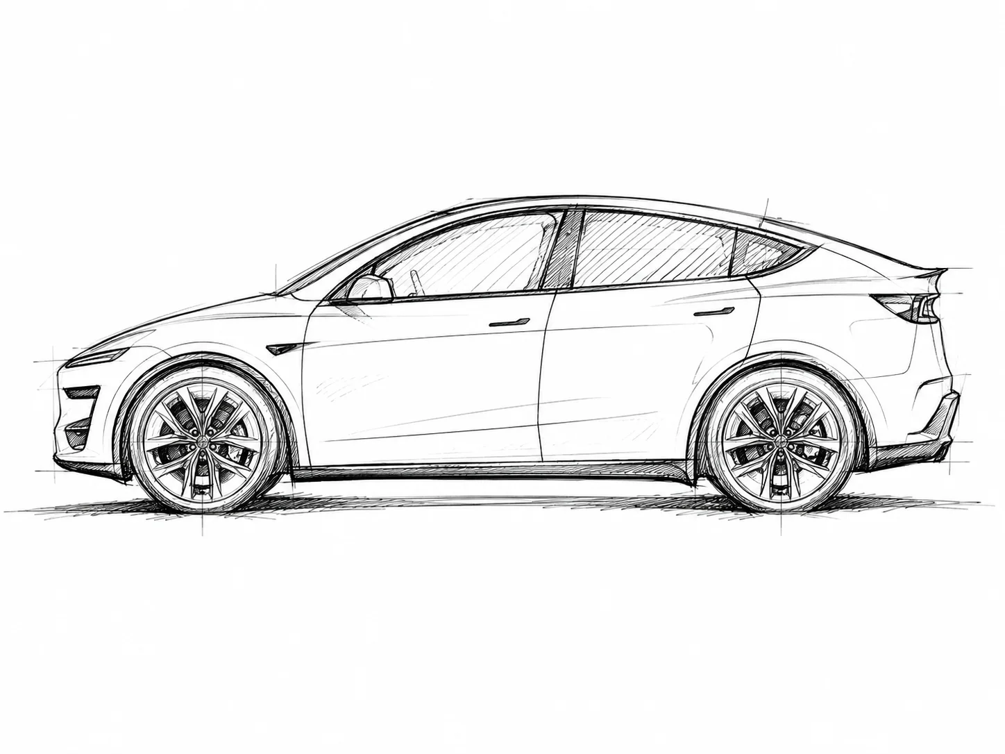 Side profile of a Tesla Model Y, one of the platforms in the Aether suspension program